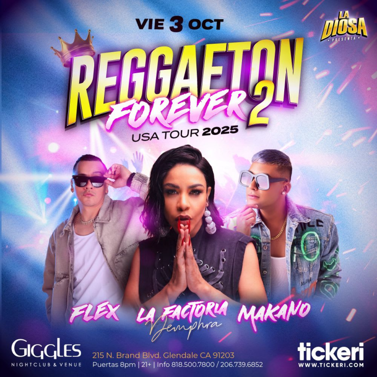 Event - FLEX , LA FACTORIA Y MAKANO EN VIVO EN GLENDALE  - Glendale, California - October 3, 2025 | concert tickets