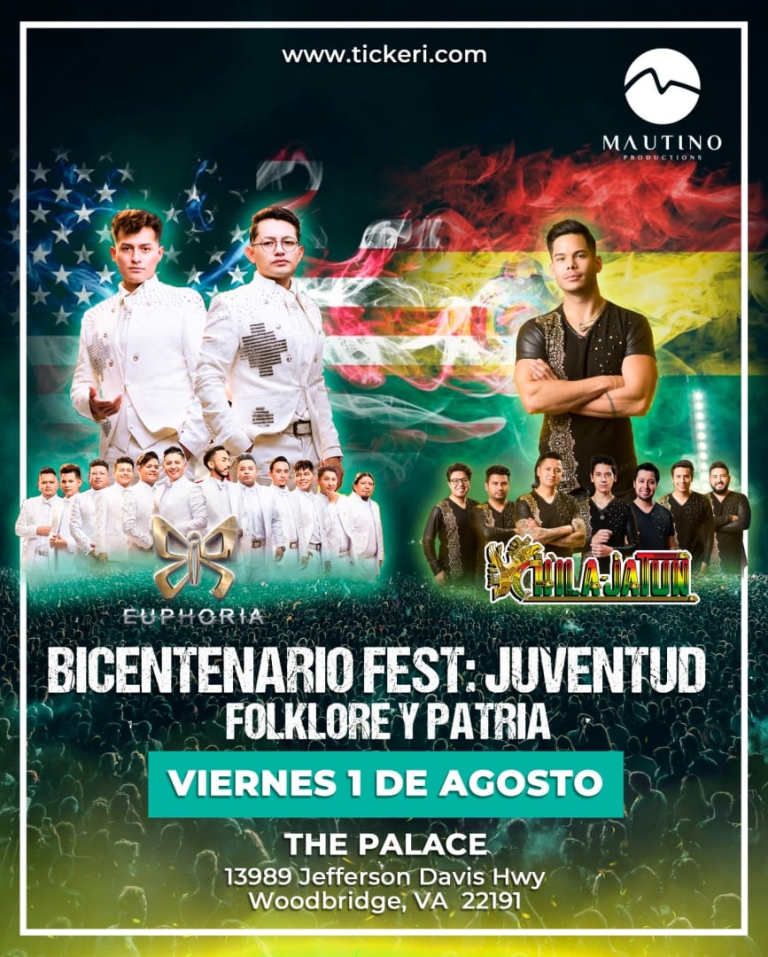 Event - Agrupacion Euphoria & Chila Jatun Celebrando la Independencia de Bolivia! - Woodbridge, Virginia - August 1, 2025 | concert tickets