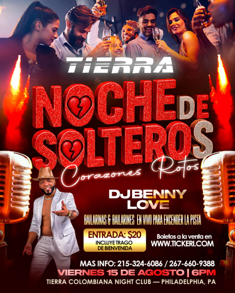 Event - Noche de Solteros! Corazones Rotos 💔  - North Bergen, New Jersey - August 15, 2025 | concert tickets