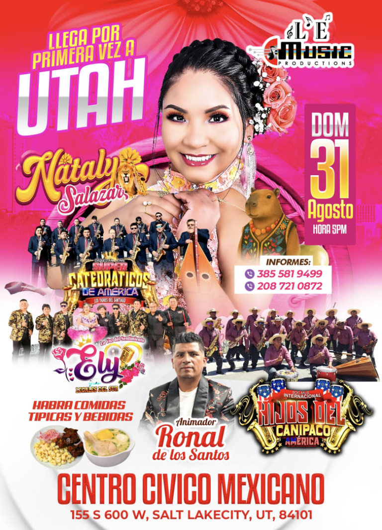 Event - NATALY SALAZAR en UTAH - Salt Lake City, Utah - August 31, 2025 | concert tickets