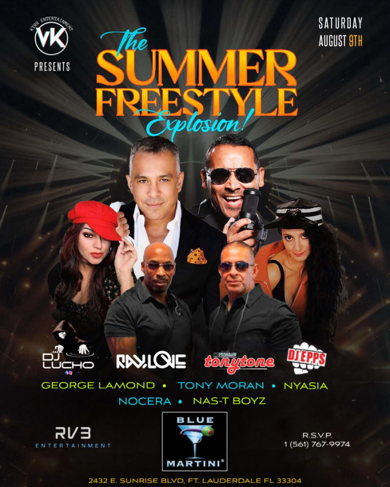 Event - Summer Freestyle Explosion featuring: George Lamond,  Tony Moran,  Coro, Nyasia, Nocera, Nas-T-Boys with Dj Tony Tone, Dj Ray Love Dj Lucho and Dj Noiz  - Fort Lauderdale, Florida - August 9, 2025 | concert tickets