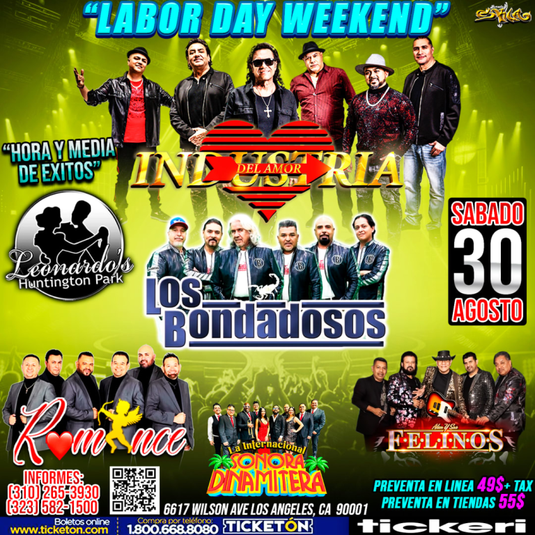 Event - Industria Del Amor y mas - Los Angeles, California - August 30, 2025 | concert tickets