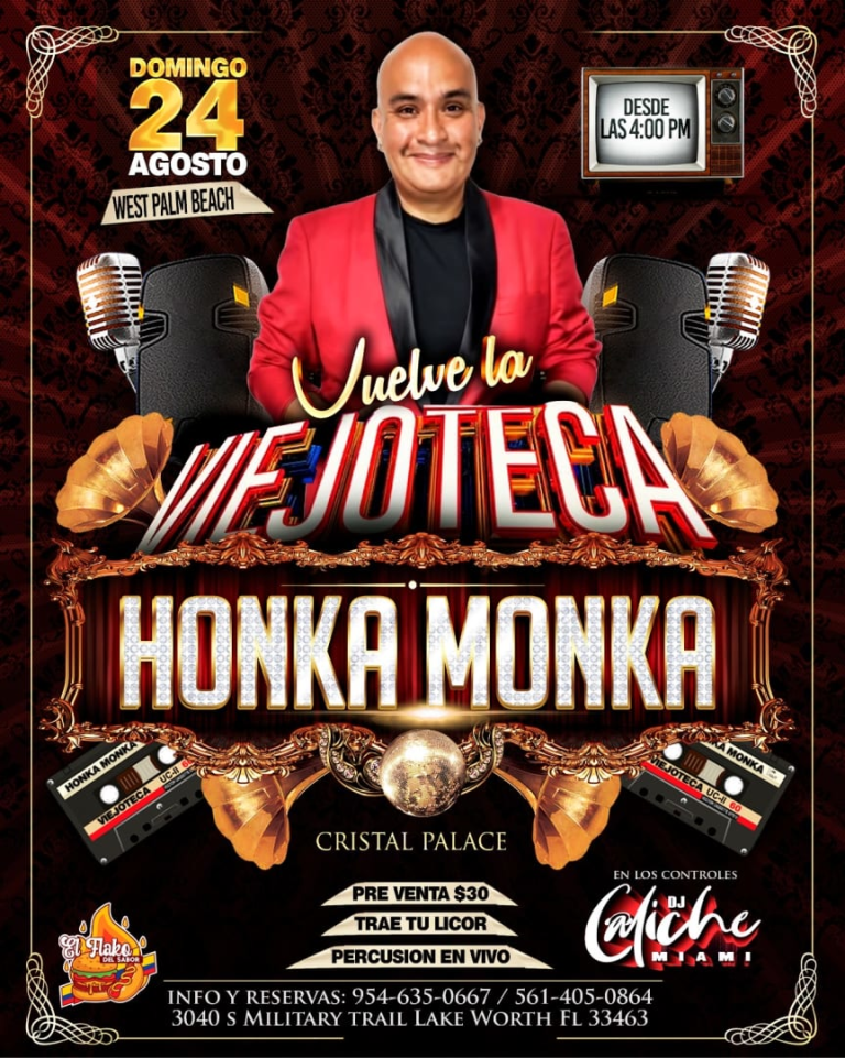 Event - VIEJOTECA HONKA MONKA EN WEST PLAM BEACH - Lake Worth Beach, Florida - August 24, 2025 | concert tickets