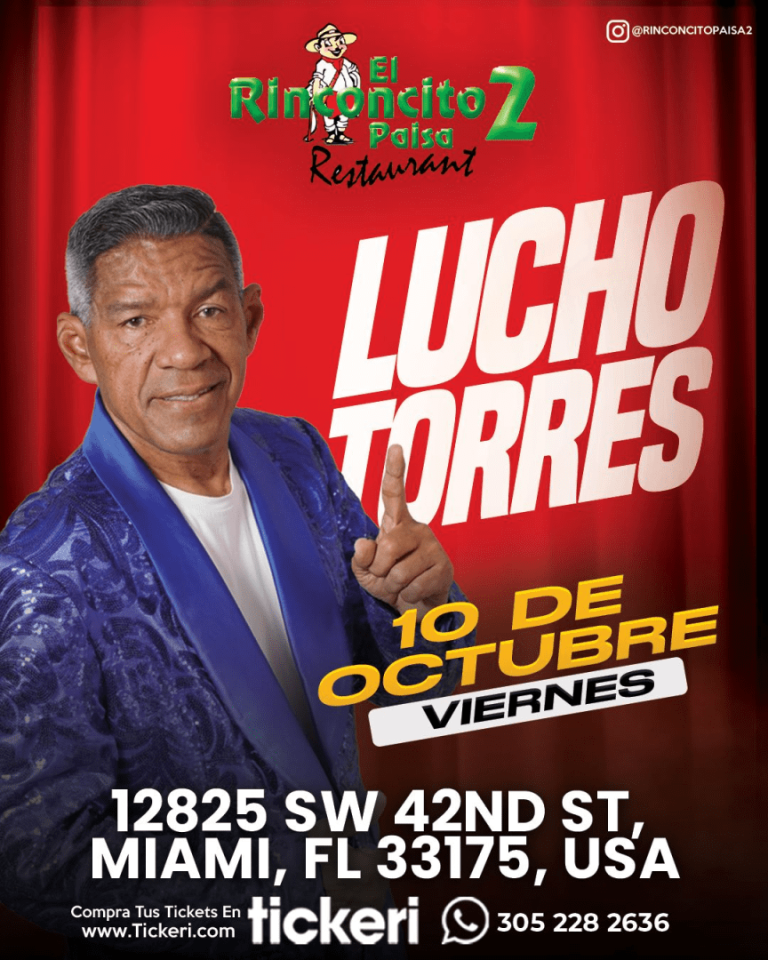 Event - Lucho Torres en vivo en Miami! - Miami, Florida - October 10, 2025 | concert tickets