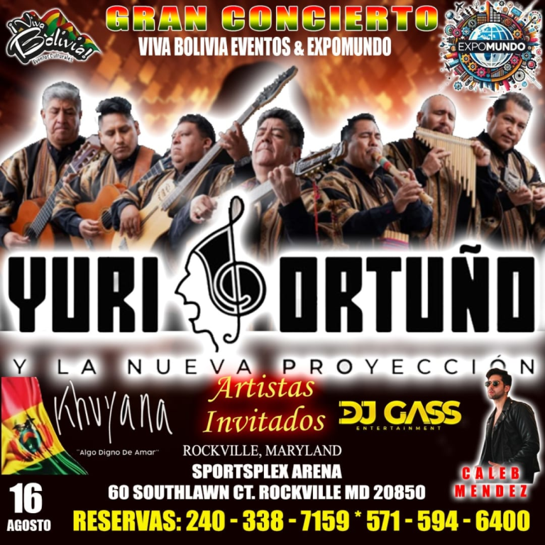 Event - Yuri Ortuno y la nueva Proyeccion, Khuyana, Caleb Mendez en concierto! - Rockville, Maryland - August 16, 2025 | concert tickets