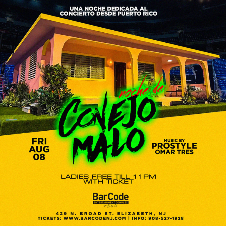 Event - Noche de Conejo Malo @ Barcode, Elizabeth NJ - Elizabeth, New Jersey - 8 de agosto de 2025 | concert tickets