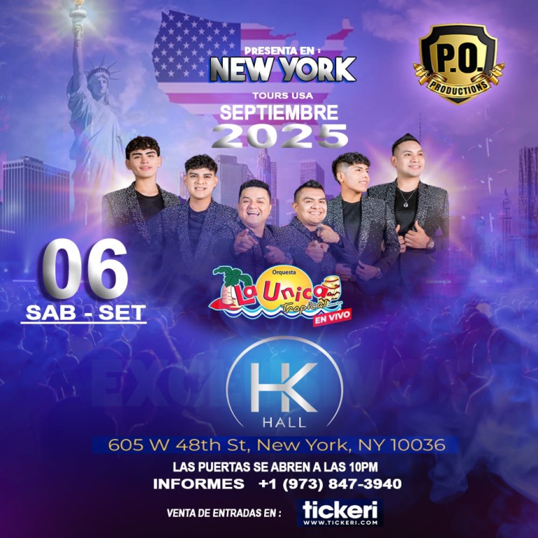 Event - LA UNICA TROPICAL EN NY - New York, New York - September 6, 2025 | concert tickets
