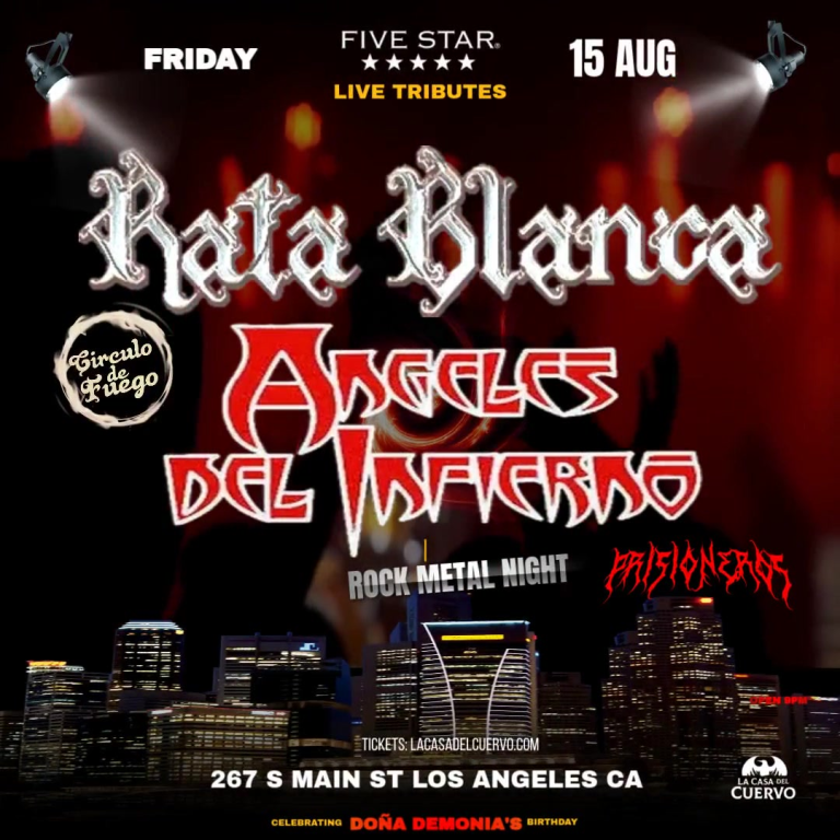 Event - Rata Blanca, Angeles del Infierno Tributos En Vivo en Los Angeles - Los Angeles, California - August 15, 2025 | concert tickets