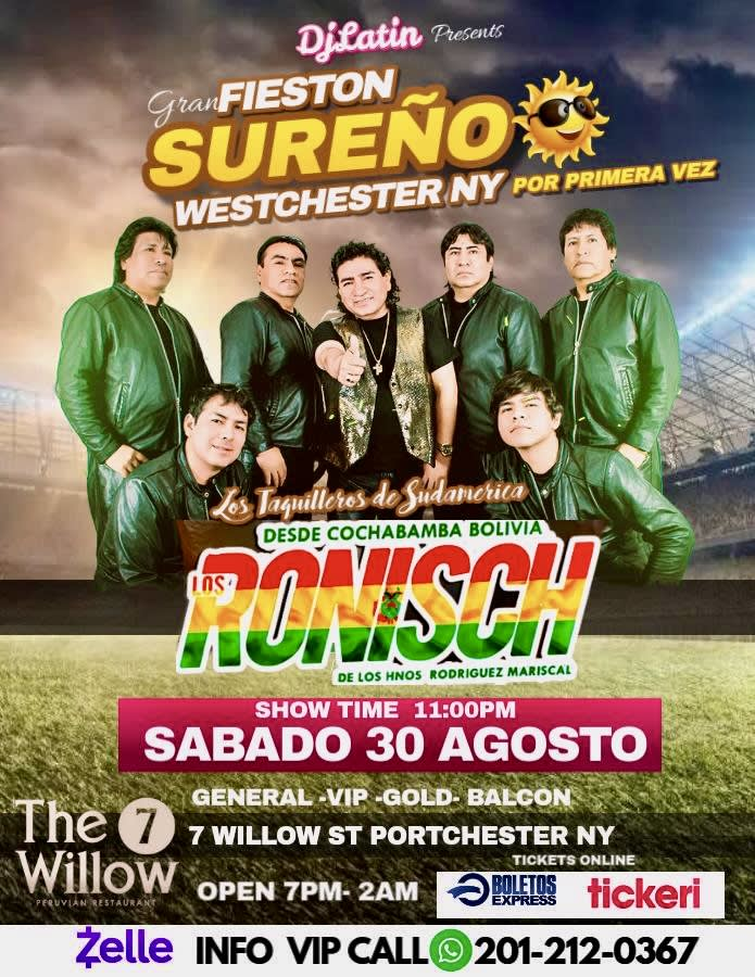 Event - LOS RONISCH  - EN NEW YORK - Port Chester, New York - August 30, 2025 | concert tickets