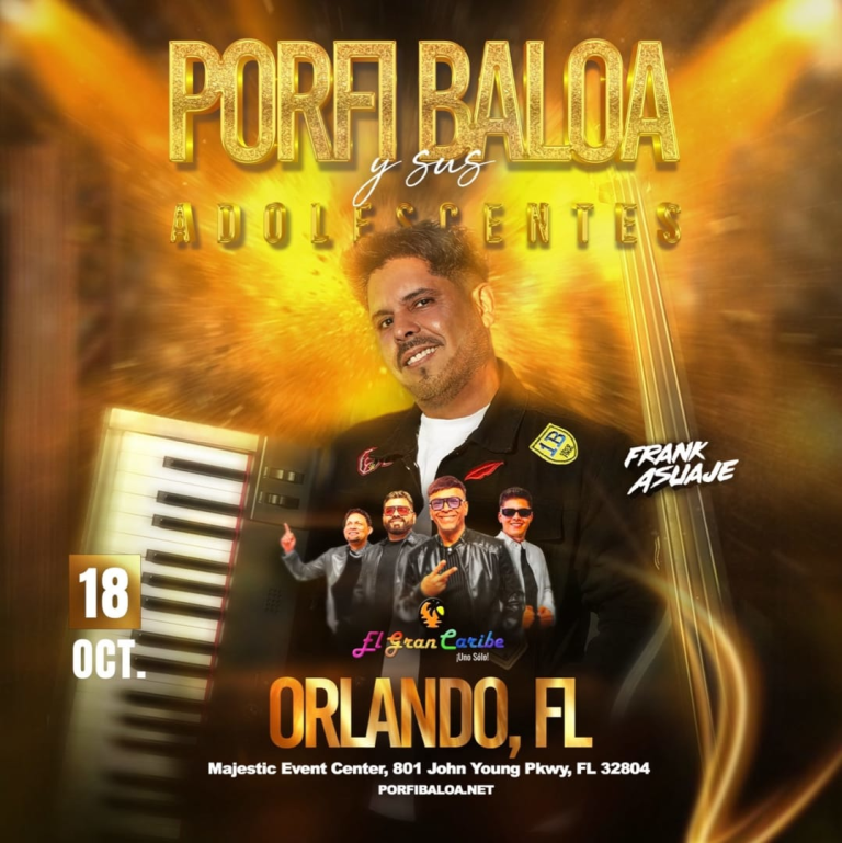 Event - Porfi Baloa y sus Adolescentes - Orlando Florida - Orlando, Florida - October 18, 2025 | concert tickets