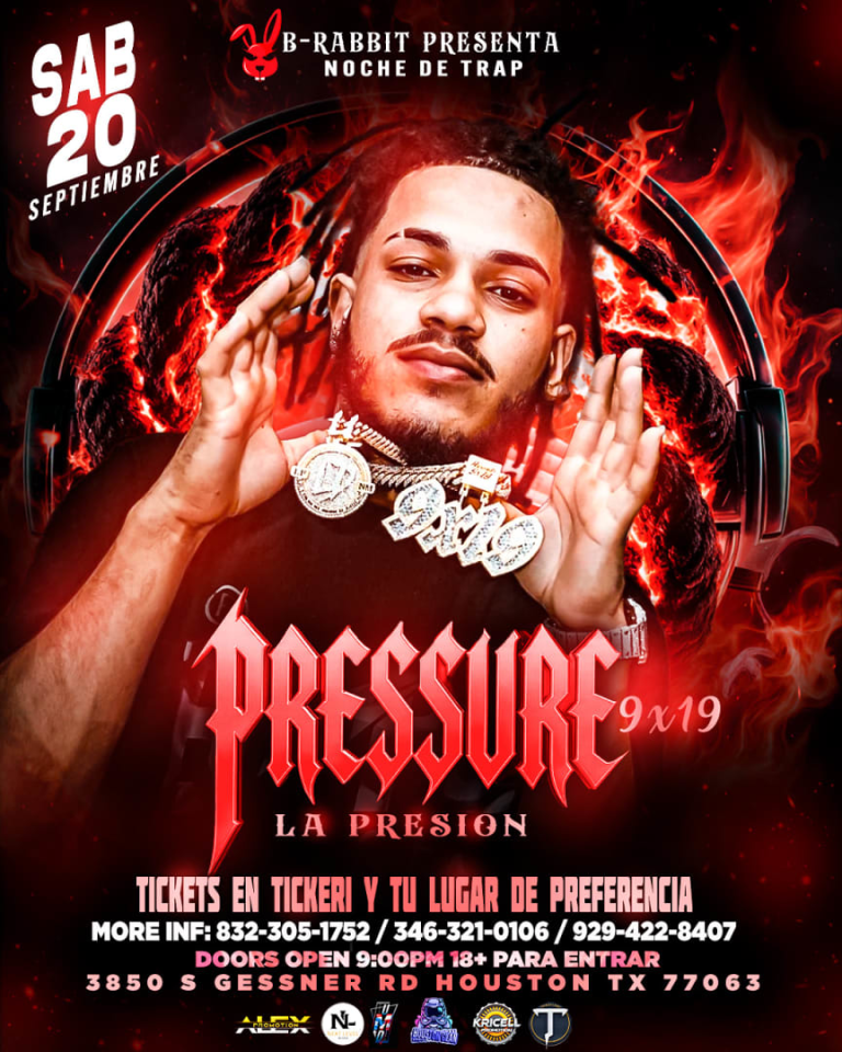 Event - Pressure 9x19 en concierto - Houston, Texas - September 20, 2025 | concert tickets
