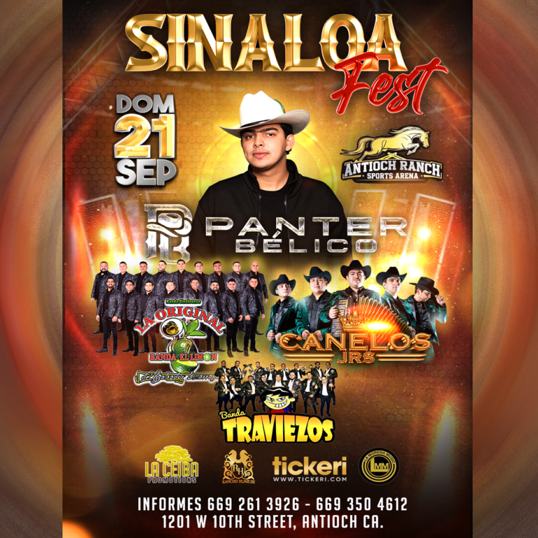 Event - Sinaloa Fest en Antioch – Panter Bélico, La Original Banda El Limón, Canelos jr y mas - Antioch, California - September 21, 2025 | concert tickets