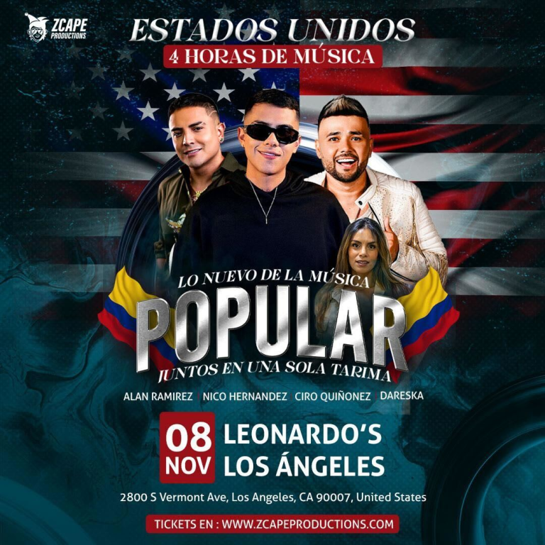 Event - Alan Ramirez & Nico Hernandez & Ciro Quiñonez & Dareska en Los Angeles - Los Angeles, California - November 8, 2025 | concert tickets