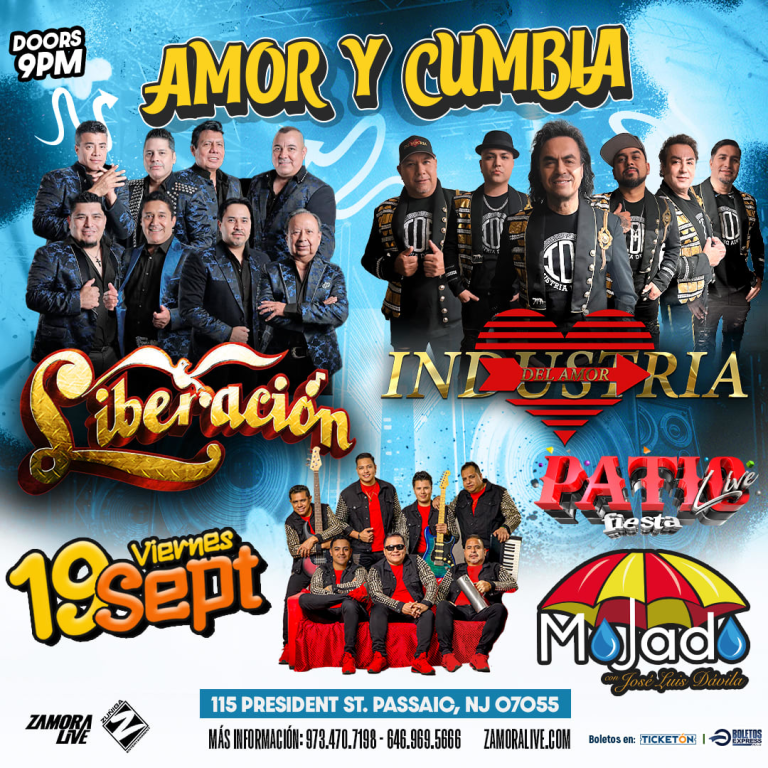 Event - LIBERACION, INDUSTRIA DEL AMOR, MOJADO - Passaic, New Jersey - September 19, 2025 | concert tickets