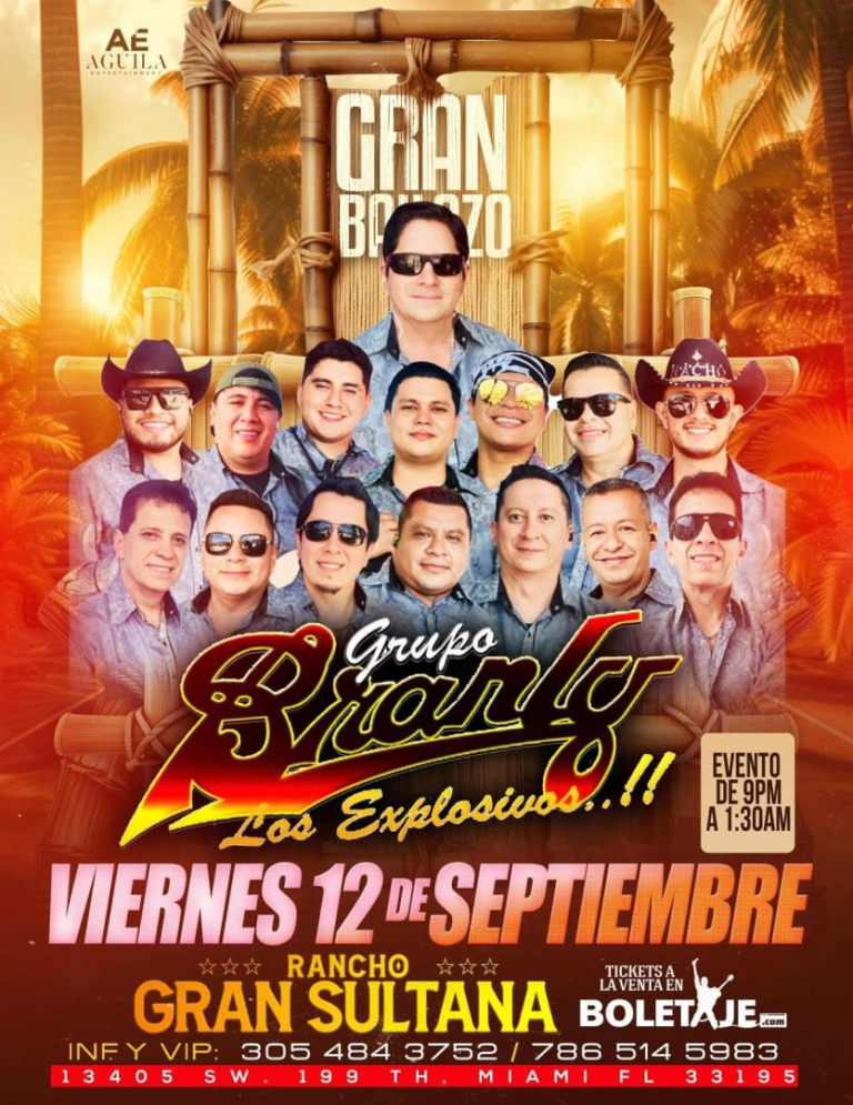 Event - Gran Bailazo en Miami – Grupo Branly “Los Explosivos” en Rancho Gran Sultana - Miami, Florida - September 12, 2025 | concert tickets
