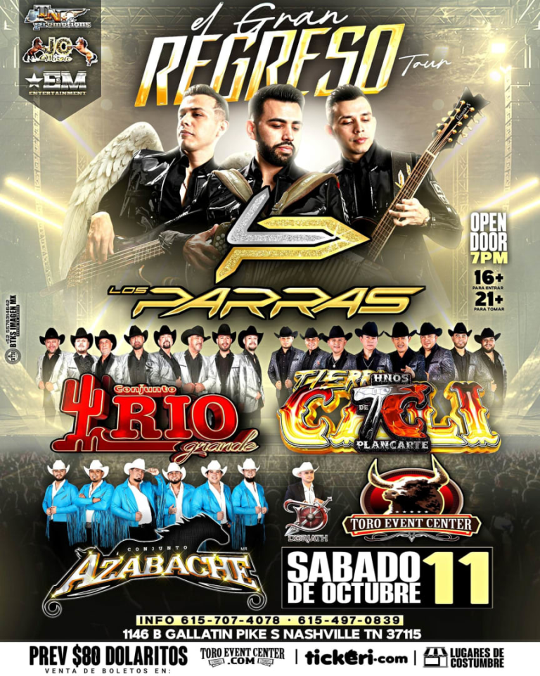 Event - Los Parras, Conjunto Rio Grande, Hermanos Plancarte, Conjunto Azabache  - Nashville, Tennessee - October 11, 2025 | concert tickets