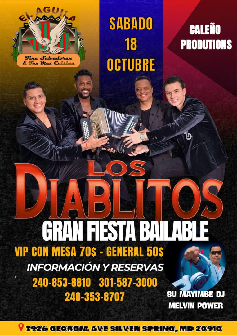 Event - Gran rumba colombiana con los diablitos del vallenato  - Silver Spring, Maryland - October 18, 2025 | concert tickets