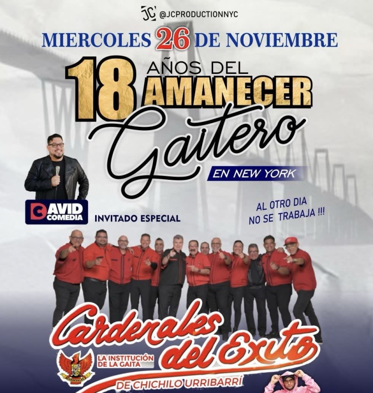 Event - 18vo Amanecer Gaitero  - Queens, New York - November 26, 2025 | concert tickets