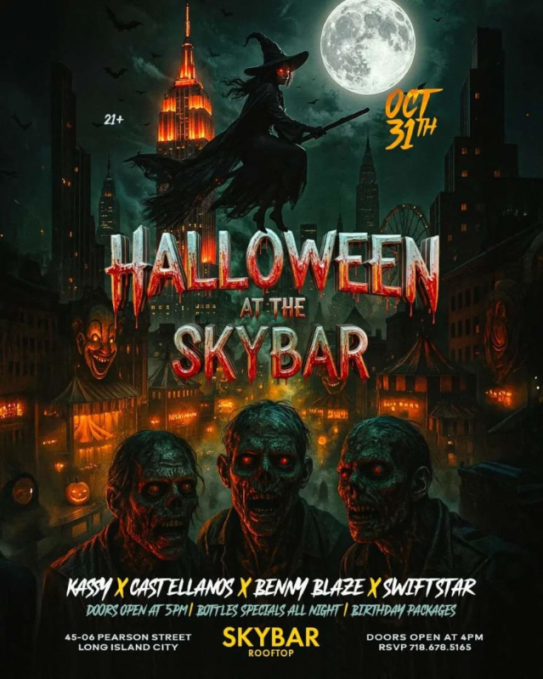 Event - Skybar Rooftop Halloween Rooftop Party – Friday, October 31st | LIC - Queens, New York - October 31, 2025 | concert tickets