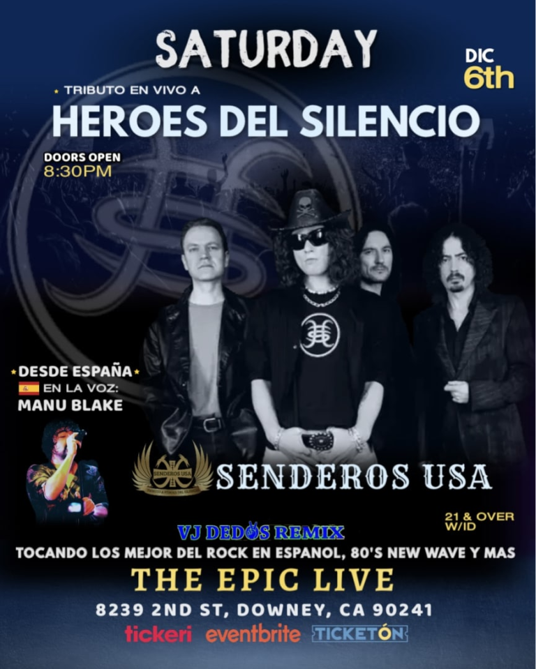 Event - HEROES DEL SILENCIO... Live Tribute Night!! - Downey, California - December 6, 2025 | concert tickets