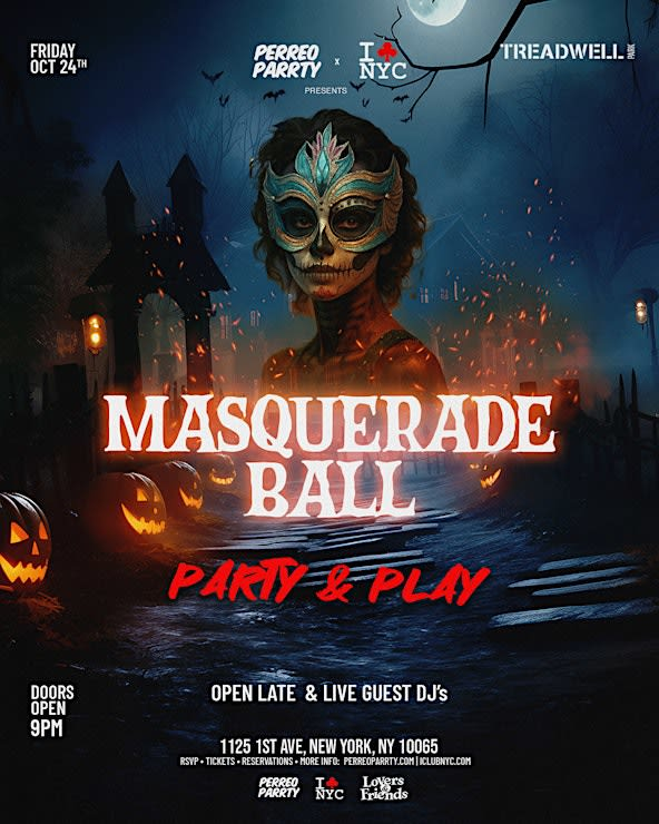 Event - 10/24 MASQUERADE BALL - HALLOWEEN PARTY & PLAY @ TREADWELL PARK  - New York, New York - October 24, 2025 | concert tickets