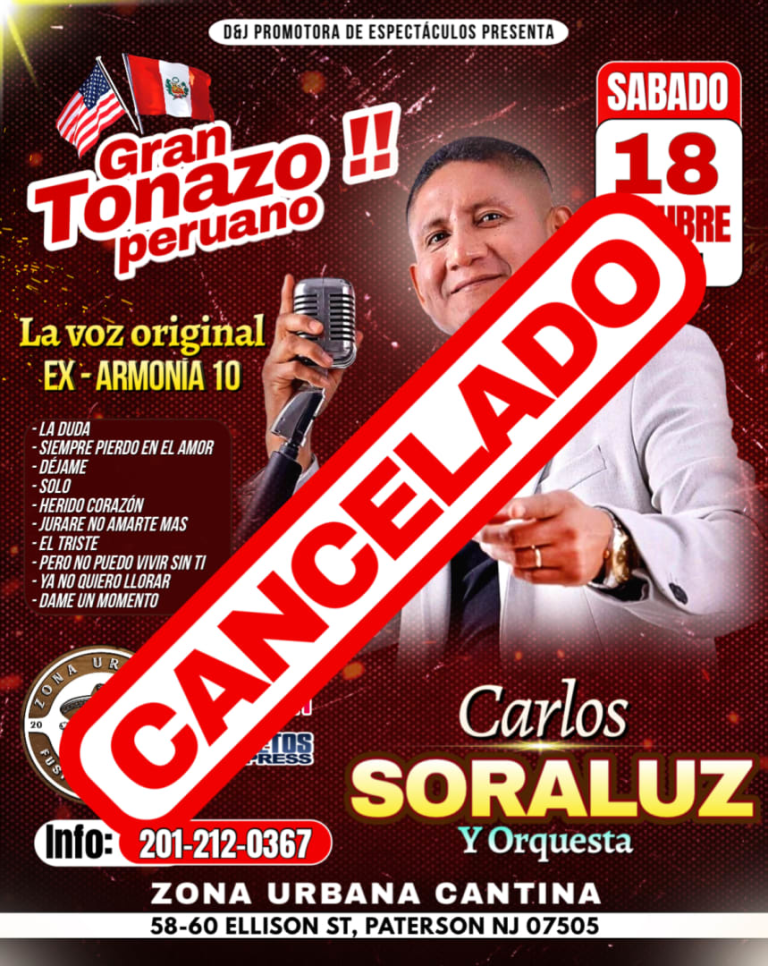 Event - CARLOS SORALUZ Y ORQUESTA  - Paterson, New Jersey - October 18, 2025 | concert tickets