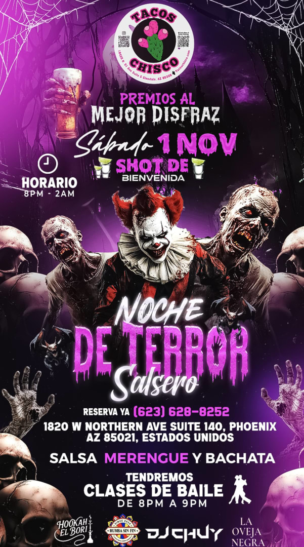 Event - Noche de Terror Salsero - Phoenix, AZ - Sat, November 1, 2025} | concert tickets