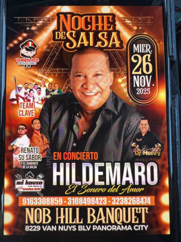 Event - Hildemaro el Sonero del Amor - Los Angeles, California - November 26, 2025 | concert tickets