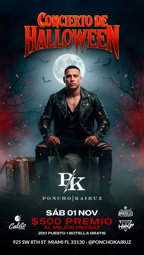Event - Halloween con Poncho Kairuz - Miami, FL - Sat, November 1, 2025} | concert tickets