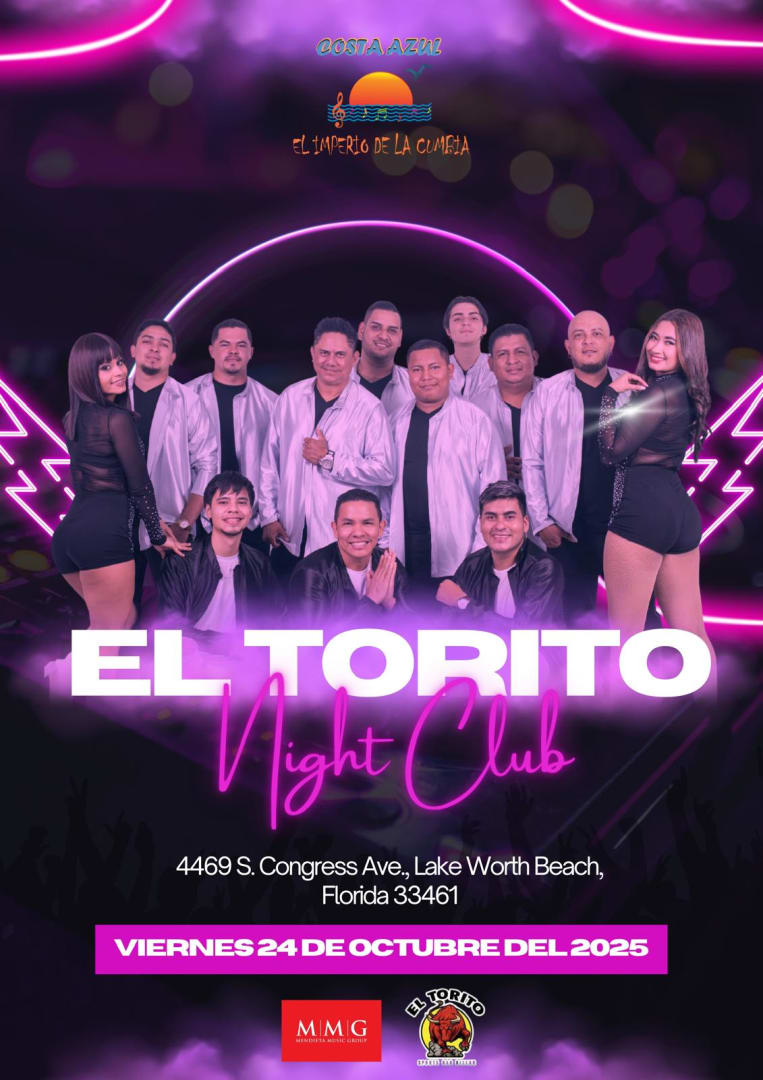 Event - Costa Azul “El Imperio de la Cumbia” en Vivo – El Torito Night Club Lake Worth Beach FL - Lake Worth, Florida - October 24, 2025 | concert tickets