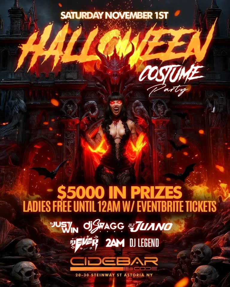 Event - Cide Bar Halloween Costume Party – Latin Night in Astoria, NY - Astoria, NY - Sat, November 1, 2025} | concert tickets