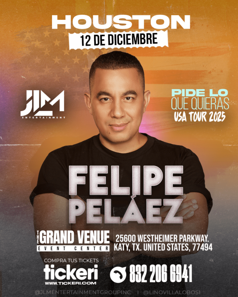 Event - FELIPE PELÁEZ ¡En Concierto! - Houston (Texas) - Katy, Texas - December 12, 2025 | concert tickets