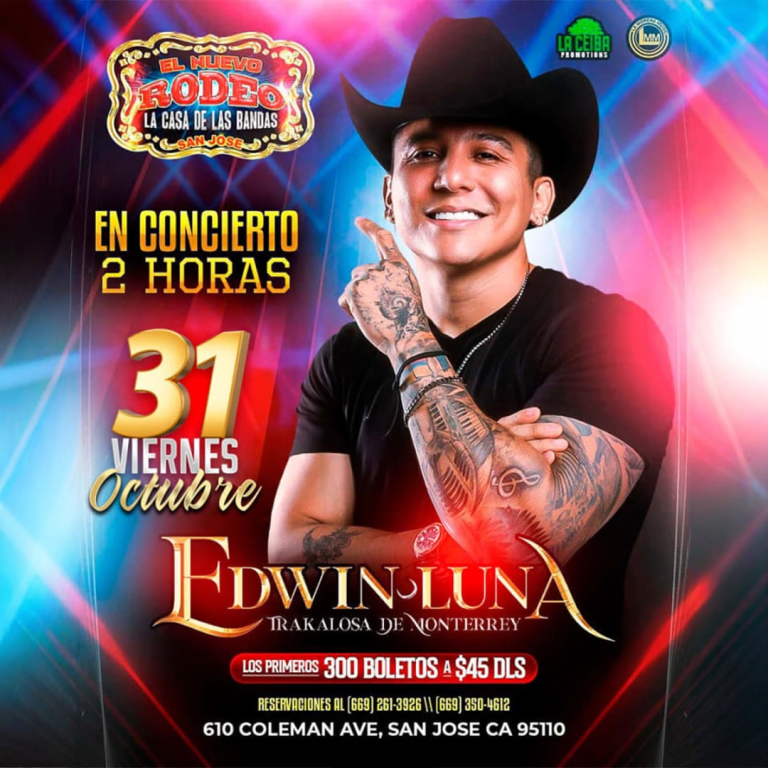 Event - Edwin Luna y La Trakalosa de Monterrey en El Nuevo Rodeo Viernes 31 de Octubre - San Jose, California - October 31, 2025 | concert tickets