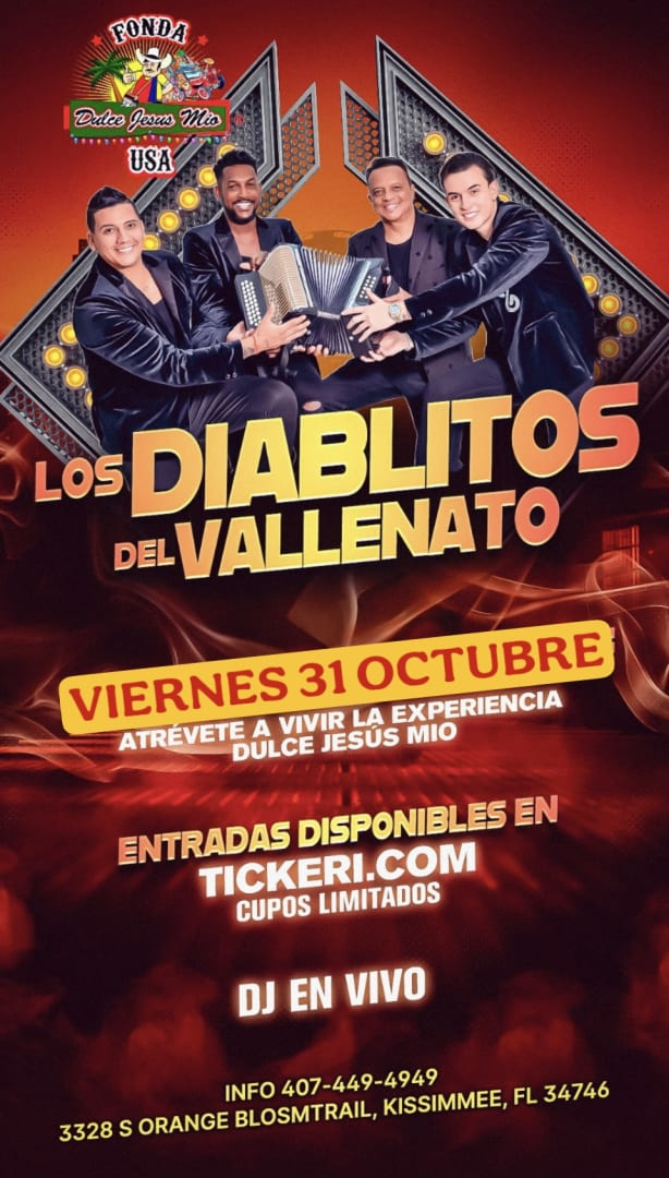 Event - LOS DIABLITOS DEL VALLENATO NUEVA FECHA - Kissimmee, Florida - October 31, 2025 | concert tickets