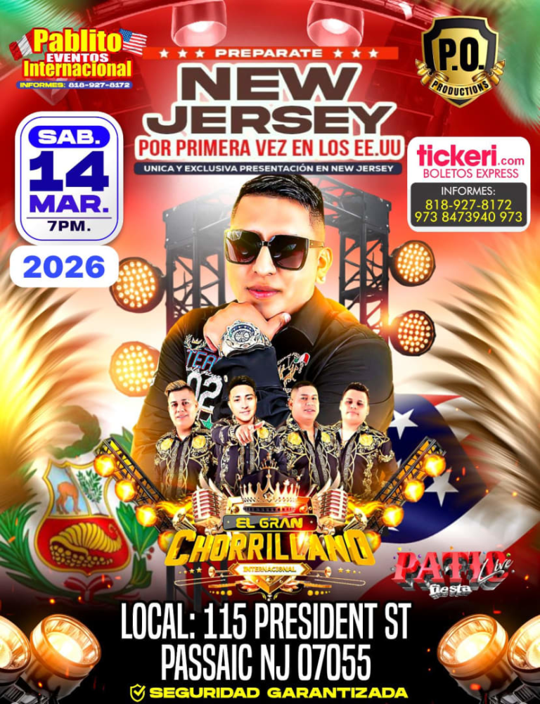 Event - CHORRILLANO EN CONCIERTO - Passaic, New Jersey - March 14, 2026 | concert tickets
