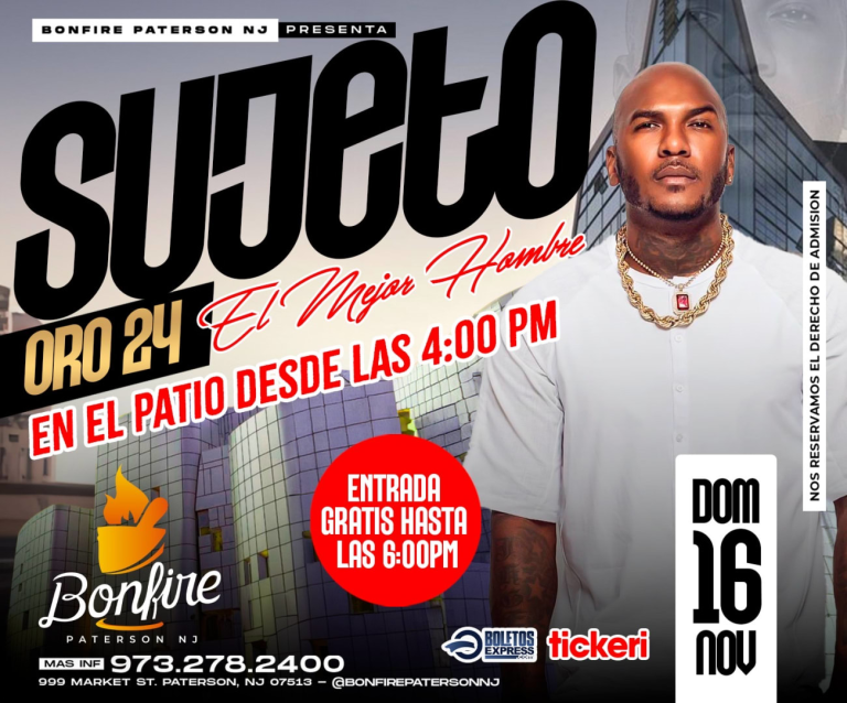 Event - SUJETO ORO 24 - Paterson, New Jersey - November 16, 2025 | concert tickets