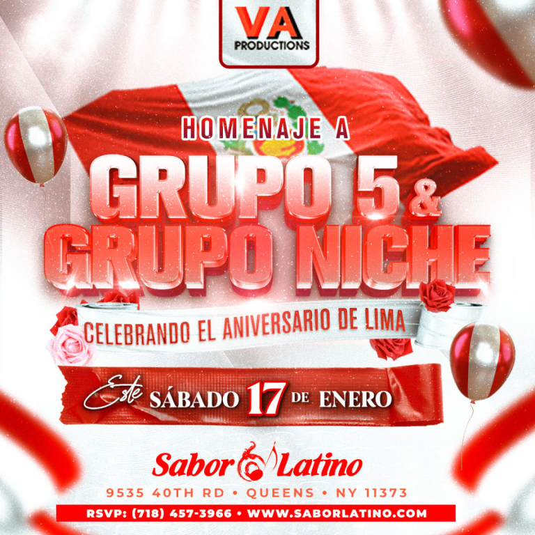 Event - HOMENAJE A GRUPO 5 & GRUPO NICHE | Sabor Latino - Queens, New York - January 17, 2026 | concert tickets
