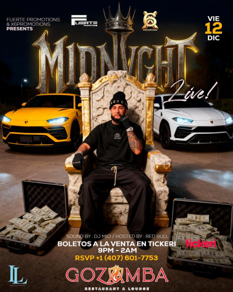Event - X6 Presenta a Midnvght @ Gozamba - Orlando, Florida - December 12, 2025 | concert tickets