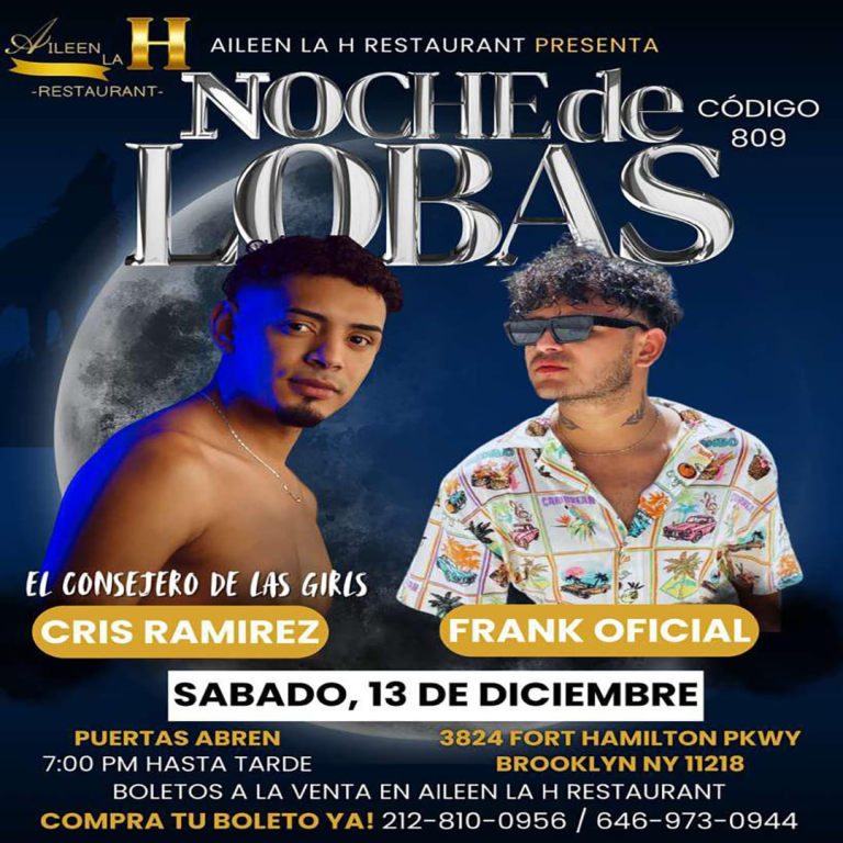 Event - Noche de lobas con Cris Ramirez & Frank Oficial en vivo - Brooklyn, New York - December 13, 2025 | concert tickets