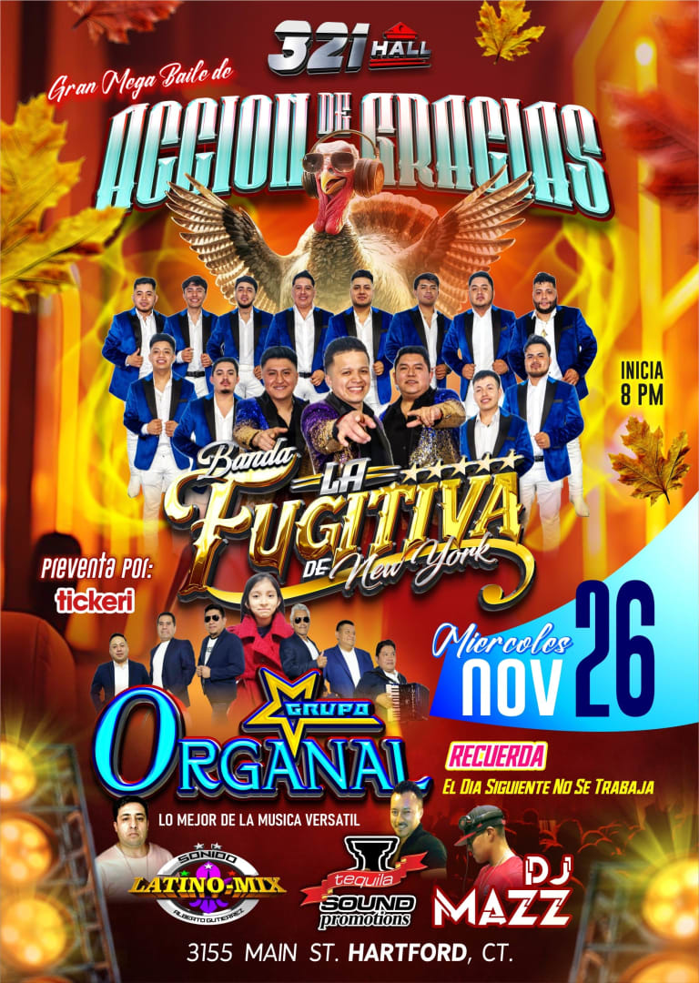 Event - Gran Baile de Acción De Gracias  - Hartford, Connecticut - November 26, 2025 | concert tickets