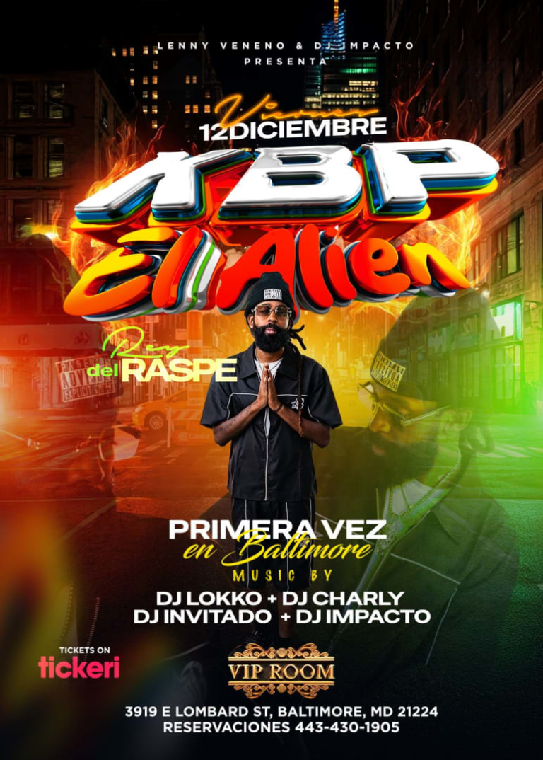 Event - KBP El Alien El Rey del Raspe - Baltimore, Maryland - December 12, 2025 | concert tickets