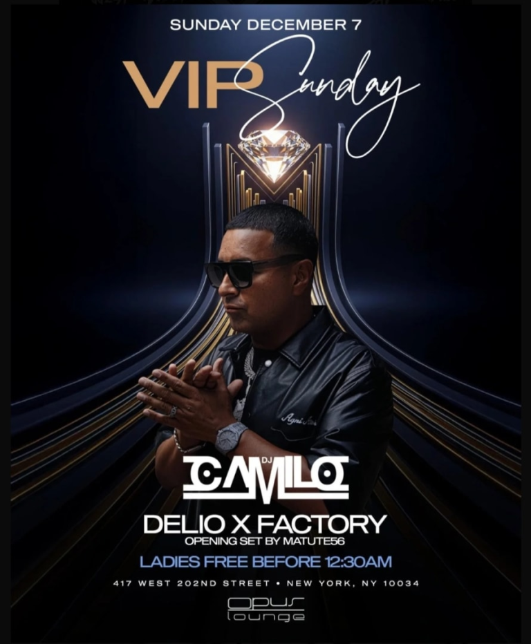 Event - VIP Sundays DJ Camilo Live At Opus Lounge  - New York, New York - December 7, 2025 | concert tickets