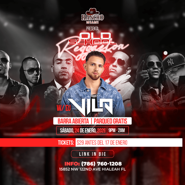 Event - Old School Reggaeton c/ DJ Vila - Hialeah, Florida - January 24, 2026 | concert tickets