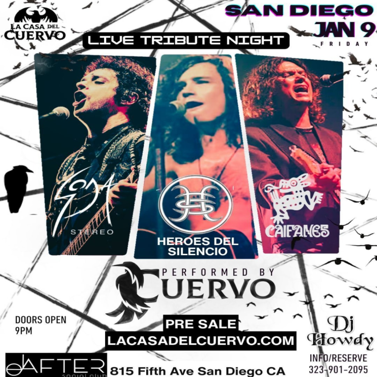 Event - Heroes Del Silencio, Caifanes, Soda Stereo. Tributos En Vivo En San Diego - San Diego, California - 9 de enero de 2026 | concert tickets