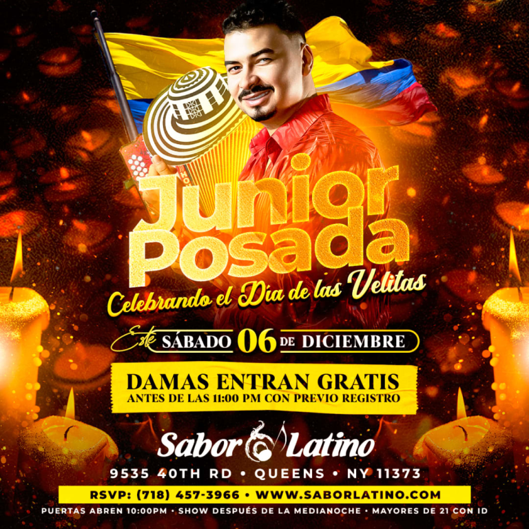 Event - JUNIOR POSADA | Sabor Latino - Queens, New York - December 6, 2025 | concert tickets
