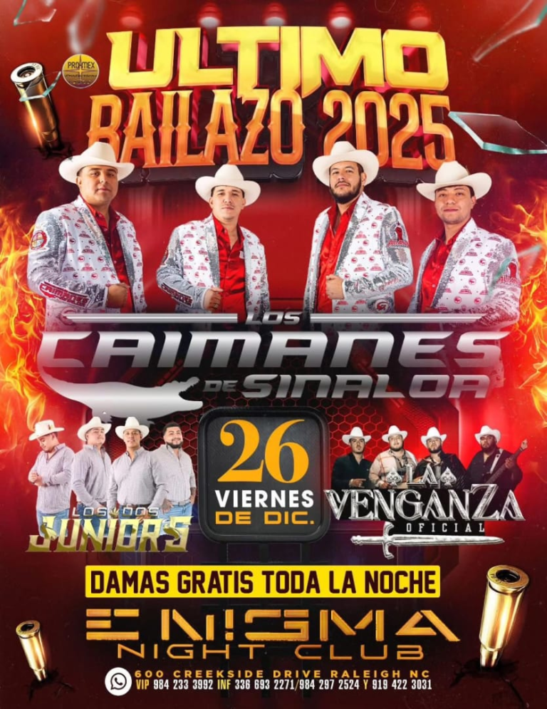 Event - LOS CAIMANES DE SINALOA - Raleigh, North Carolina - December 26, 2025 | concert tickets