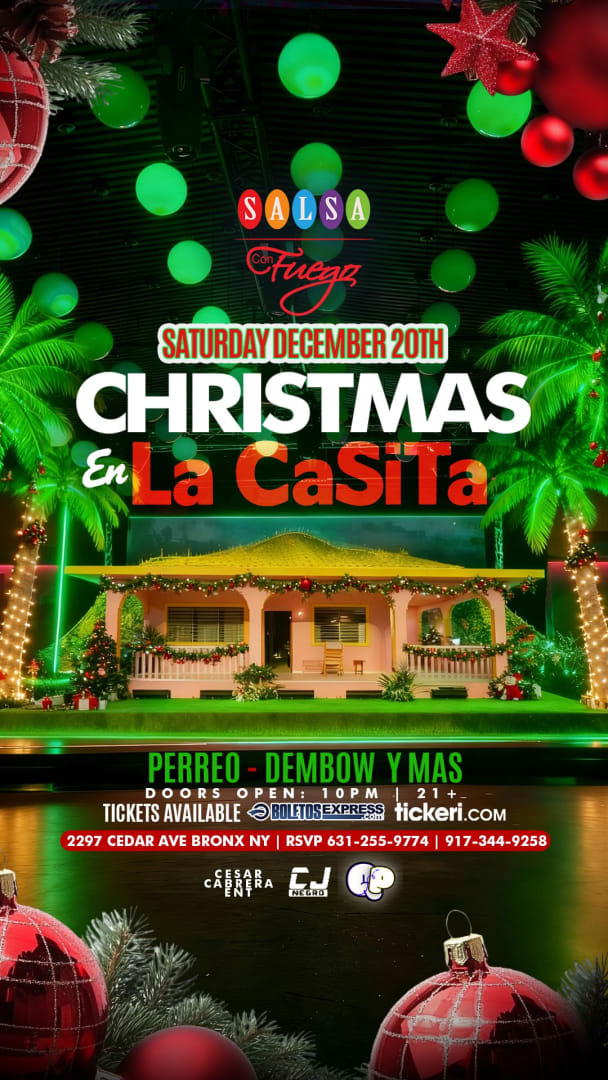 Event - Christmas En La Casita - Bronx, New York - December 20, 2025 | concert tickets