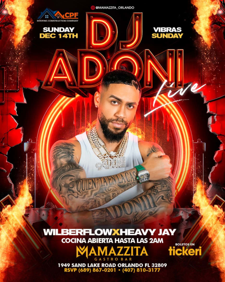 Event - *DJ ADONI LIVE * - Orlando, Florida - December 14, 2025 | concert tickets