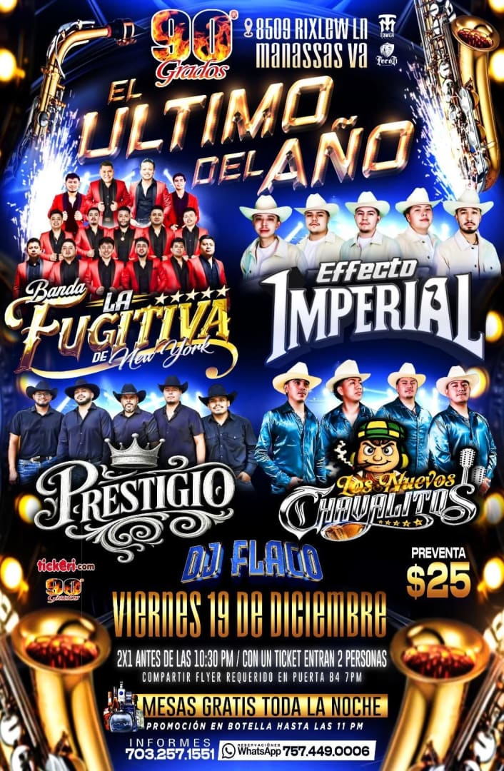 Event - El Ultimo Del Año - Manassas, Virginia - December 19, 2025 | concert tickets