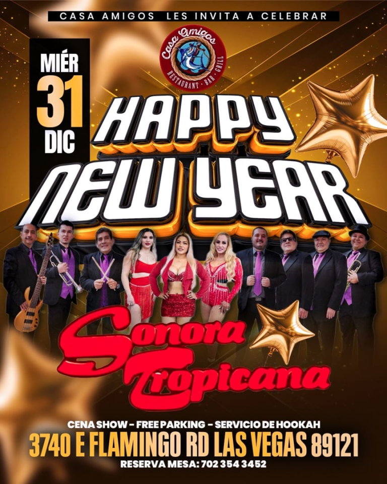 Event - Sonora Tropicana , New Year’s party , casa amigos  - Las Vegas, Nevada - December 31, 2025 | concert tickets